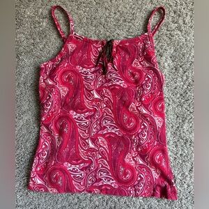 Paisley Print Red Camisole‎ Top